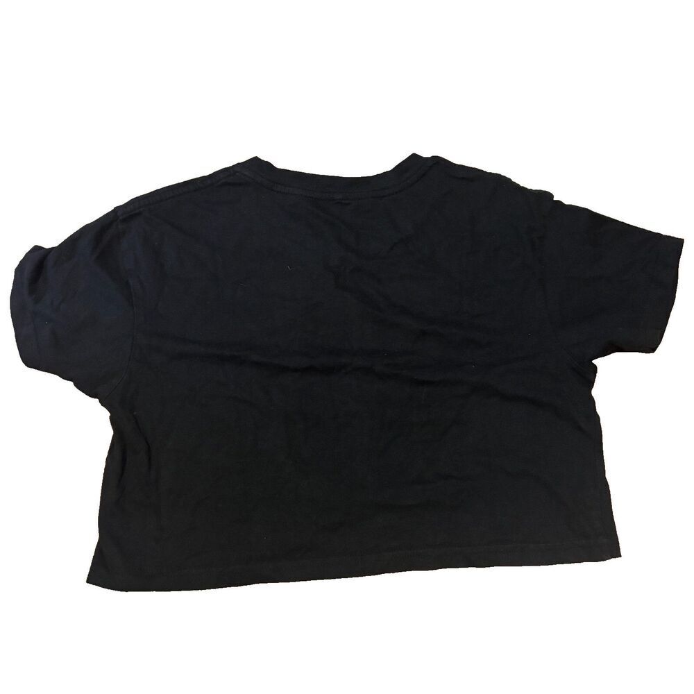 Harry Potter Women's Cropped Top The Deathly Hallows Wizarding World Black Sz S - Picture 3 of 6